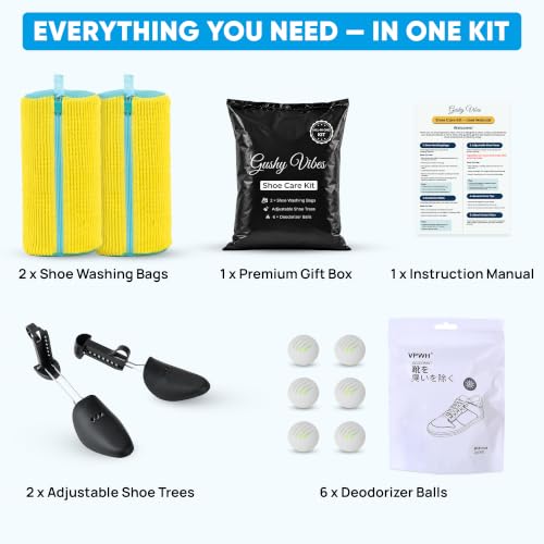 Shoe Washing Bag 2Pcs with Care Kit