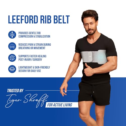 Image of Leeford Ortho Rib Compression Belt for Men and Women, Size M | Chest Support and Binder, Rib Fracture, Injury & Pain Relief