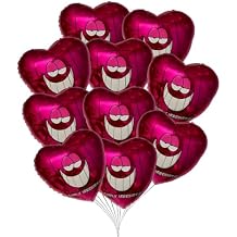 PMU 10Pcs Valentines Day Heart Shaped Simply Irresistible Pink 24 Inch Mylar-Foil Balloon Valentines Day, Proposal, Special Events, Photo Props Party Decoration 10/Pkg