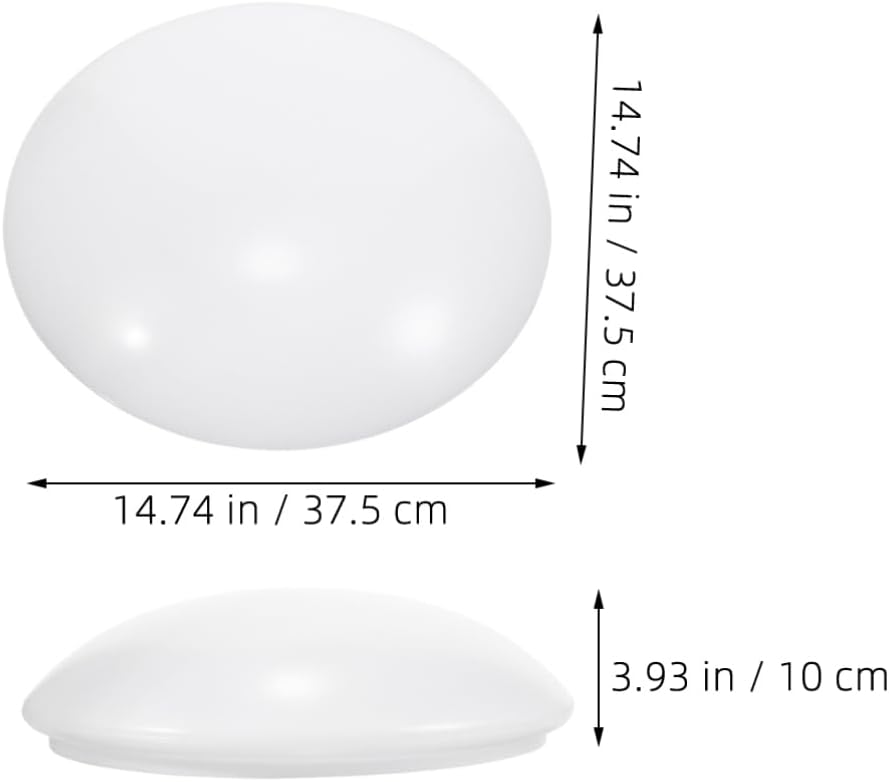 Uonlytech Ceiling Light Fixture Cover Plate Ceiling Cover Plate Round Plastic Lampshade Clip-on Design Suitable for Rooms