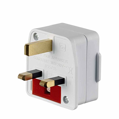 Going In Style Grounded Adapter Plug Us To Uk W/ Built In Fuse, Bag Travel Set #TOP1