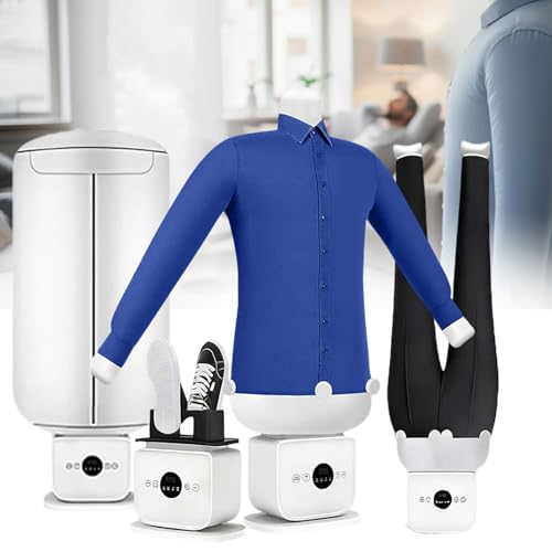 NzEupno Repasseur Automatique, SéChoir à Air Chaud Mains Libres, Repassage Rapide en 8 Minutes, DéFroisseur Gonflable Portable pour Chemises, Pantalons Et...