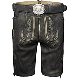 Stockerpoint Sigl Pantalon en cuir pour homme, gris, 52