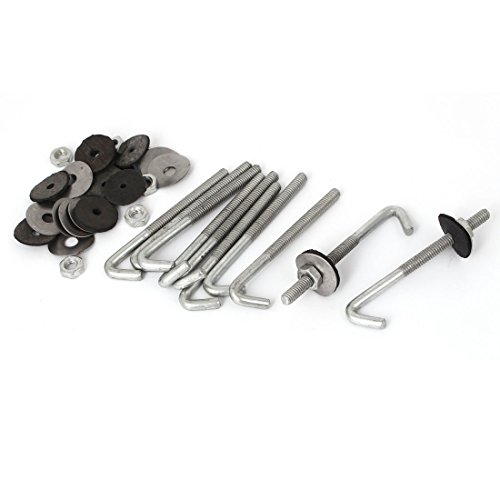 Aexit 80mm Long Tool Sets 6mm Male Thread 7 Type Metal Hex Nut Washer Hook Bolts 1000 Volt Tool Sets 10 Pcs