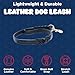 Genuine Leather Braided Dog Leash | Top Grain Oiled and Tanned Leather | Multiple Lengths and Widths | Matching Collars Available | Award Winning |Official Angel Pet Supplies (Black, 2' X 3/4
