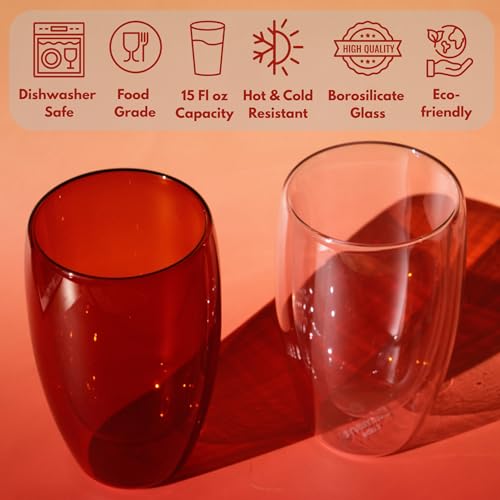 Set de 2 Vasos de Vidrio Aislados Doble Pared miniatura 2