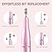Professional Nail Drill Electric File 45000RPM, Portable Rechargeable Electric Nail File with 11 Drill Bits & 50 Sanding Bands, Low Noise Nail Drill Kit for Acrylic Gel Nails, Salon & Home Use, Pink