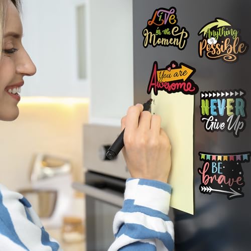 24 imanes decorativos negros con frases motivadoras miniatura 6