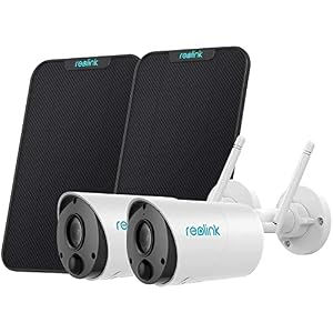 REOLINK Solar WiFi Camera Security Outdoor, Wireless Battery Powered, 3MP, 2-Way Talk, Night Vision, PIR Motion Detection, Works with Alexa/Google Assistant for Home Surveillance, IP65 Waterproof,