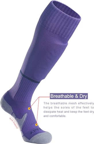 Image of APTESOL Knee High Sport Soccer Baseball Socks for Youth Boys Girls (1 /3 /5 Pairs)