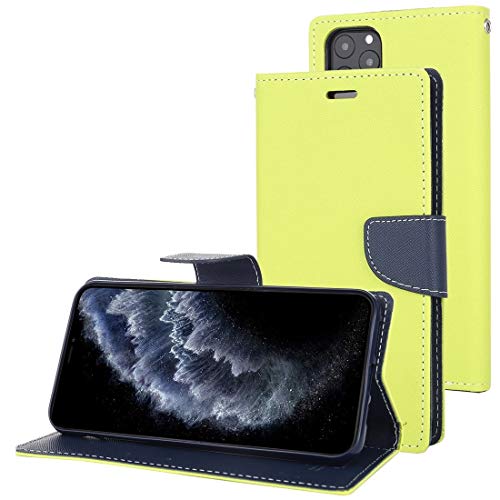 Étui rigide iPhone 11 Pro Max Mercury en cuir vert avec porte-cartes intégré