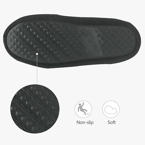 Forfoot Women's Bootie Slippers, Cozy Coral Fleece Non Slip Indoor House Shoes3