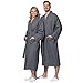Produktbild ZOLLNER Bademantel in anthrazit - hautfreundliches und weiches Waffelpique - Unisex - Baumwolle - XL - waschbar bis 60°C - Hotelqualität - Oeko Tex® zertifiziert