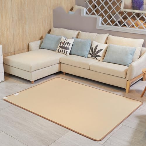 Home Electric Heated Mat Graphene Floor Heating Pad Carbon Crystal Fast & Waterproof Area Rug for Bedroom Living Room(Gray 50 * 100cm)