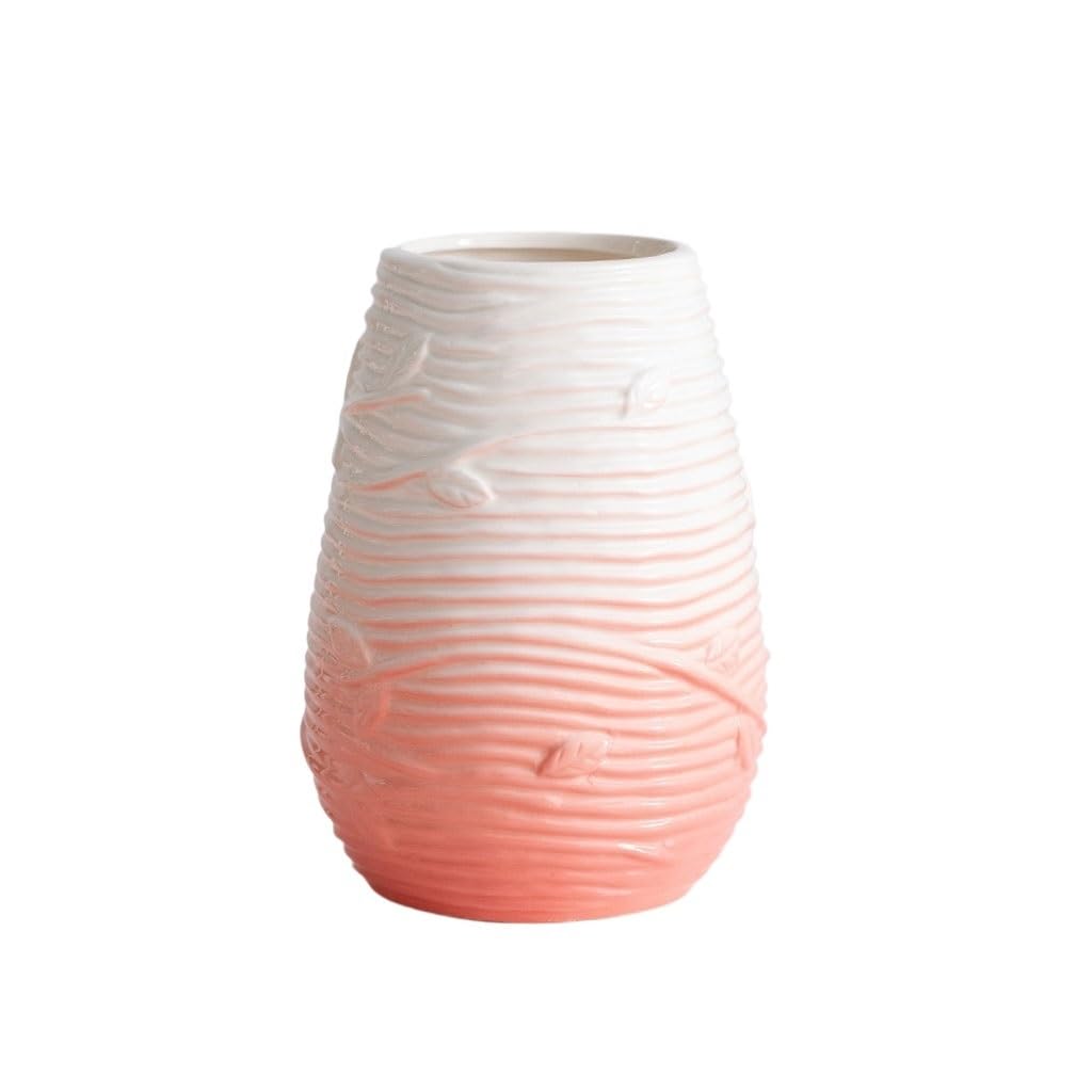 Vase Ceramic Vase Office Hydroponic Flower Device Home Entrance Living Room Flower Arrangement Ornaments Ceramic Vase(D)