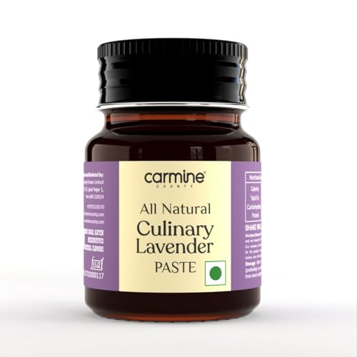 Image of Carmine County All Natural Culinary Lavender Paste for Baking, Desserts, Sweets, 50 g, Glass Jar