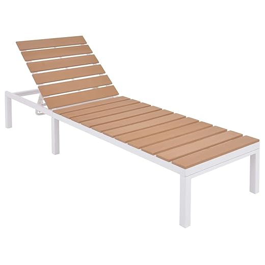 Aisifx Sun Lounger Aluminium and WPC Brown