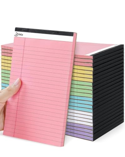 Dynta 24pcs Small Legal Pads 5x8 Note Pads for Writing