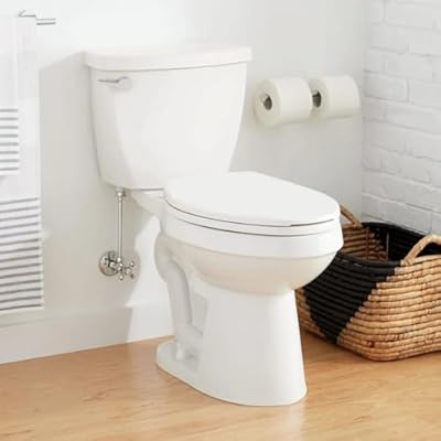 Signature Hardware 462379 Bradenton 1.28 GPF Two Piece Elongated Toilet with 12" Rough-In and Left Hand Lever - White
