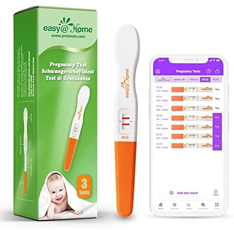 Pregnancy Test Early Fertility Detection: Easy@Home 3 Pack Accurate Sensitive Result Pregnancy Test Kit | hCG Urine Pregnancy Test Sticks in Bulk | 3 HCG Midstreams Cover
