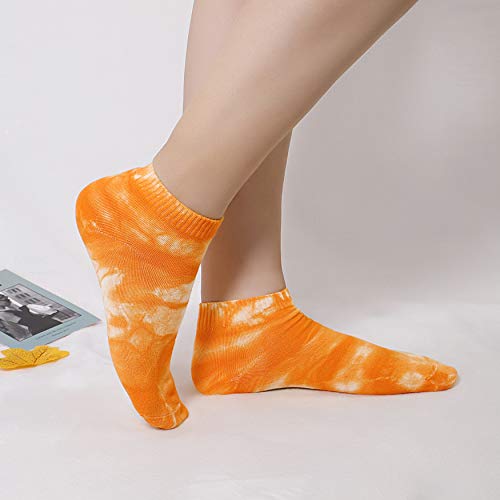 Bienvenu Women's 10 Pairs Tie Dye Socks Colorful Low Cut Tie Dye Socks No Show Socks Tie-Dye Invisible Socks #TOP5