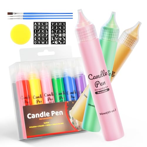 Scentoria Pastelli a cera per candele, 10 x 10 ml, pastelli in ceramica, set per la produzione di candele, candele per decorare (5 + 5
