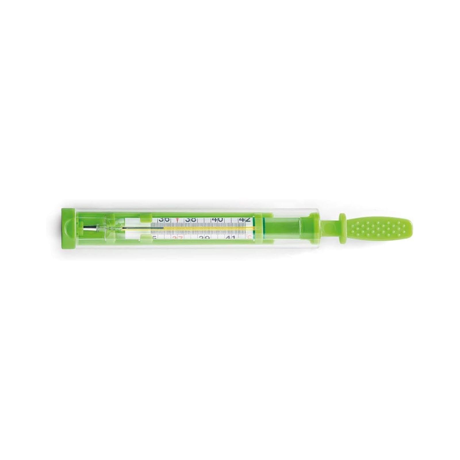 Flaem, Accu-​Therm, Termometro Ecologico In Vetro, Anallergico, Senza Mercurio, Nichel e PVC, Termometro Clinico di Precisione, Sicuro, Facile da Utilizzare, Sostenibile, Design Italiano