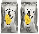 Joerges Kaffee ganze Bohnen Espresso Gorilla Bar Crema, 1 kg (Packung mit 2)