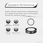 for iPhone XR Camera Lens Glass with Frame Replacement | Rear Camera Back Camera Lens Metal Frame Cover Replace with Full Repair Tools Kit Model A2105 A1984 A2107 A2108 A2106