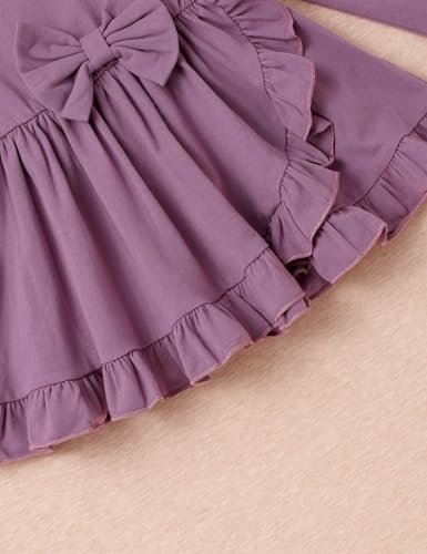 oklady Toddler Girl Clothes Unique Bow and Ruffled Design Tops Floral Pants with Headband,Toddler Girl Outfits Size 18M-5T4