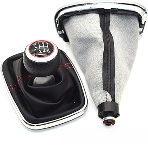 Car Gear Shift Knob Replacement for VW Golf 4 MK4 GTI R32 Bora Jetta 1999 2000 2001 2002 2003 2004, Gearbox Stick Shifter Lever Knob Accessories,R123456(RED R123456/Normal)