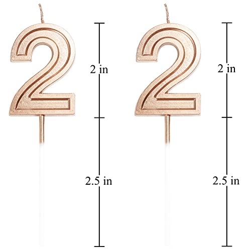 22Nd Birthday Candles Number 22 Cake Topper Happy Birthday Decoration For Women Men Girls Boys Party Wedding Anniversary Celebration (Champagne Gold) #TOP5