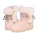 Juicy Couture Girls Winter Boots Warm Insulated Fashion Booties Mid Calf Outdoor Snow Boot for Toddler/Little Kid/Big Kid-Kahlo Small-Tan-Size 9