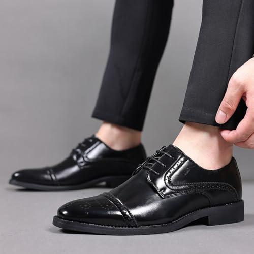 Men's Dress Shoes Lace-up Classic Derby Wingtip Brogues Formal Business Comfort Oxford Shoes2