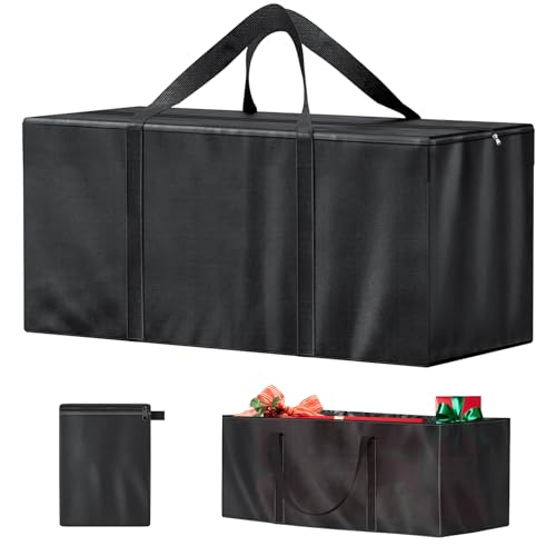 Errum Outdoor Cushion Storage Bags, Garden Furniture Cushion Storage Bag Waterproof Bag Anti-UV Heavy Duty Rip Proof 210D Oxford Fabric Christmas Tree Storage Handle (173x76x51cm)