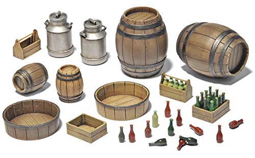MiniArt 1:35 Scale Wooden Barrels & Village Utensils Plastic Model Kit