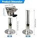 MXSAG Adjustable Aluminum Boat Seat Pedestal 14-20 Inch Height Without Slide Mount, Boat Chair Base with Locking Mechanism, for Fishing Boats and Marine Vessels