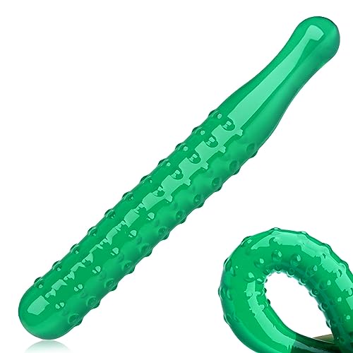 Roluck 24.5cm Realistischer Dildo,TPE Gurkendildo mit strukturierten Pellets Adult Toys Vaginal G-Punkt Anal Play für Männer Frauen Paare Anfänger
