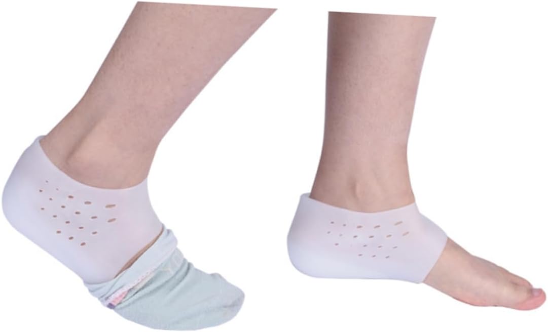 3pairs Silicone Heel Sleeve Ankle Socks for Foot Blister Heel Protectors for Walking Running