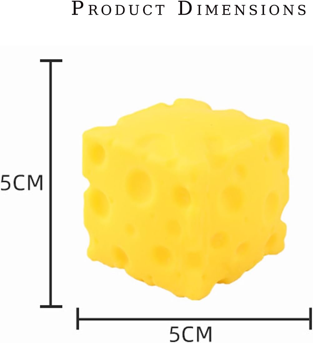 2Pcs Yellow Cheese Squishy Toys,﻿ Slow Squeeze Cheese Stress Ball，Big Cheese Block Squishy，Soft Stress Relieving Cubes Squishy Cheese，Recess and Work Gifts Suitable for Children and Adults