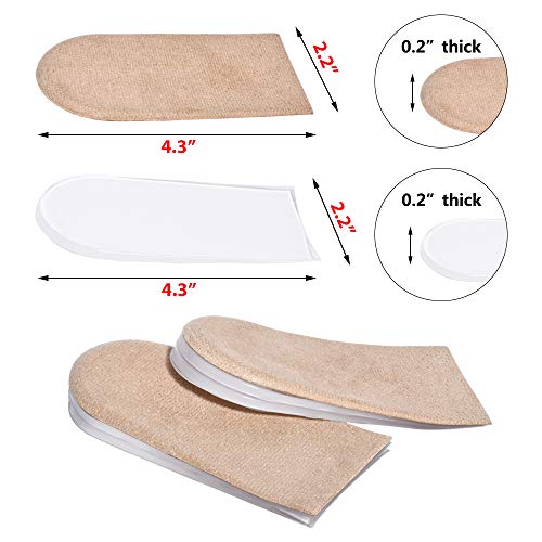 Image of JUMPOW Heel Lifts Inserts Insole - 2 Pack, 3 Layers Height Increase Insole, Adjustable Shoe Lift for Leg Length Discrepancy, Heel Pain, Heel Spurs - Beige