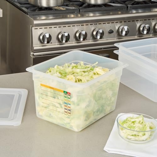 Restaurantware Food Storage Container 1 Pack of 12.7 x 10.3 x 7.8 Inches Plastic Stackable Storage Box White Reusable Label Container Dishwasher Safe For Restaurants And Kitchens by Restaurantware - Used condition - Image 3