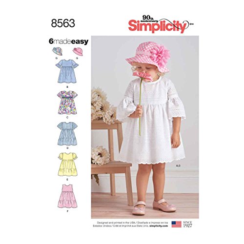 Simplicity 8563 patron de couture de robes pour enfant avec guide multi-taille A