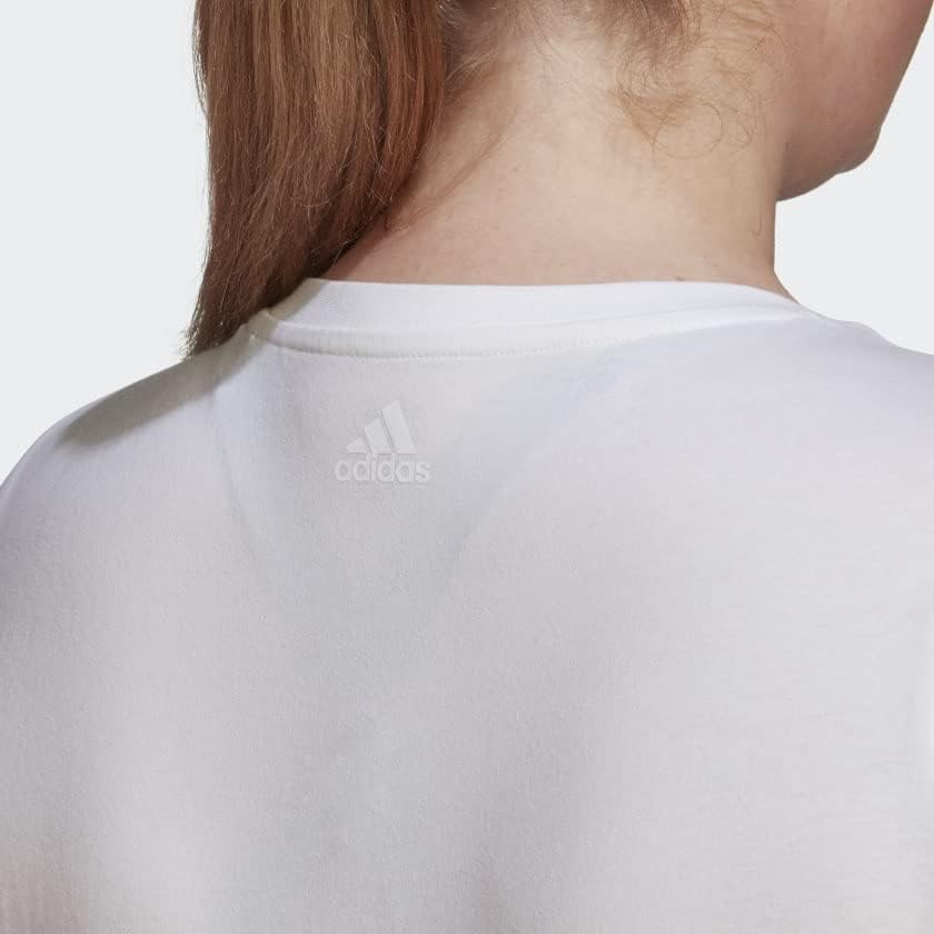 adidas Women's Essentials Brand Tee 4X White/White image 7 of 8 B083T1LGPW