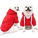 Small Dog Hoodie, Dog Clothes for Small Dogs Girls Warm Dog Clothes for Teacup Dog, Extra Small Dog