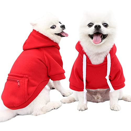 Small Dog Hoodie, Dog Clothes For Small Dogs Girls Warm Dog Clothes For Teacup Dog, Extra Small Dog Pomeranian Clothes Yorkshire Terrier Sweater #TOP16