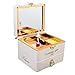 Stylebest Boîte à Musique rotative en Bois pour Coiffeuse, boîte à Bijoux Musicale Ballerine, boîte à Musique tournante de Mariage, tiroir de Rangement de Bijoux musicaux pour Enfants Adultes