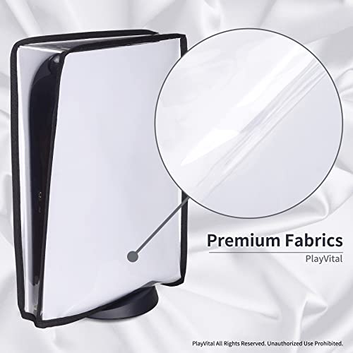 Image of PlayVital Transparent Dust Cover for ps5, Waterproof Dust Guard, Anti Scratch Dust Proof Cover Sleeve for ps5 Console Digital Edition & Disc Edition