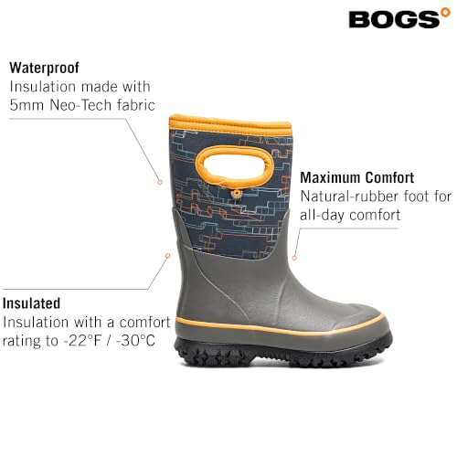 Image of BOGS Grasp Kids Waterproof Rain Boots, Insulated Winter Snow Boots