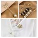 Imagen de SURALIN 10 PCS Broche de Perlas Broche de Mujer Alfileres de Escote con Clip Imperdibles de Seguridad para Mujer Botones de Rebeca Joyas Alfileres de joyería para Broche de Ropa